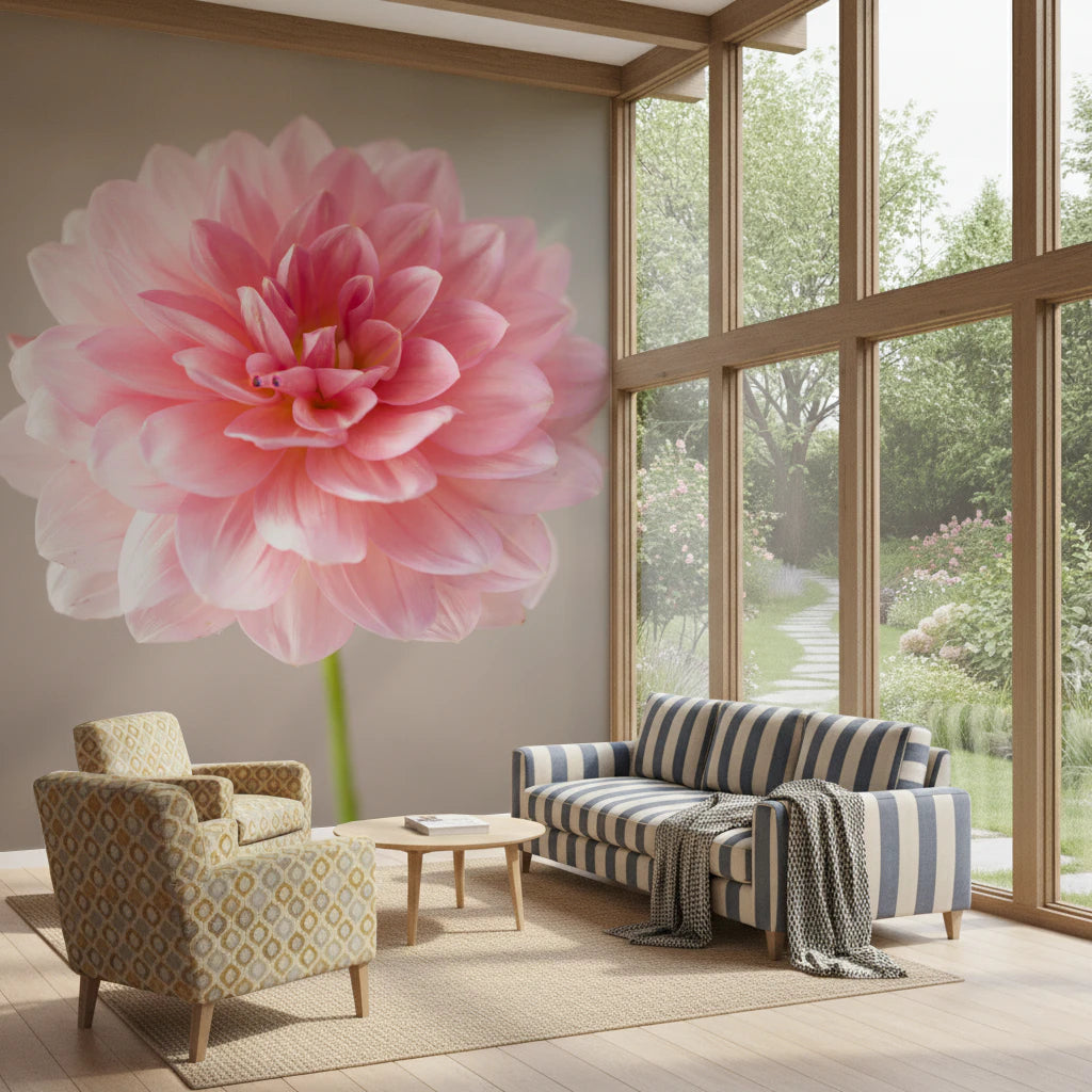 Pink Dahlia Wall Mural