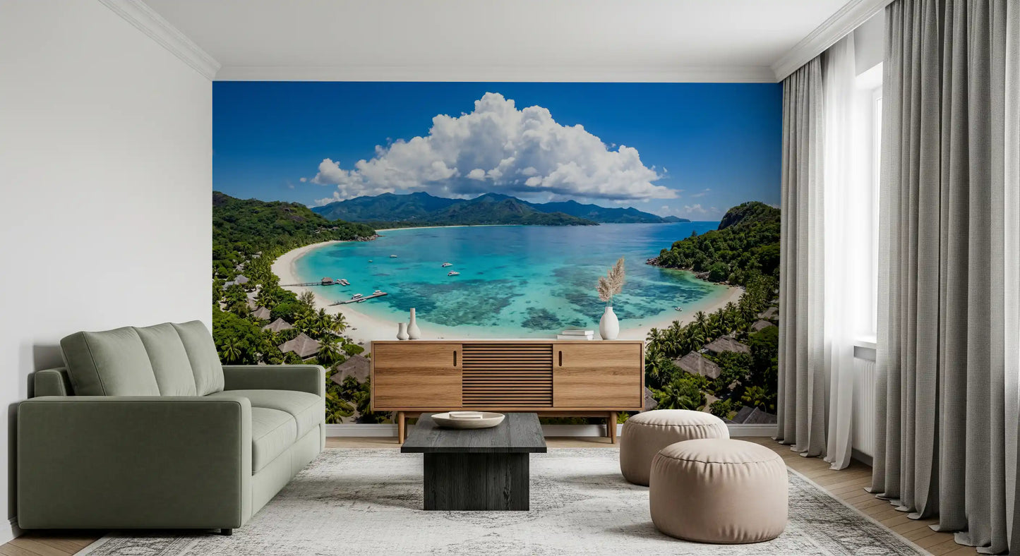 Tropical Paradise View Wall Mural