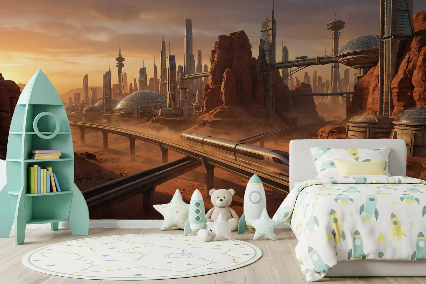 Martian Metropolis Wall Mural