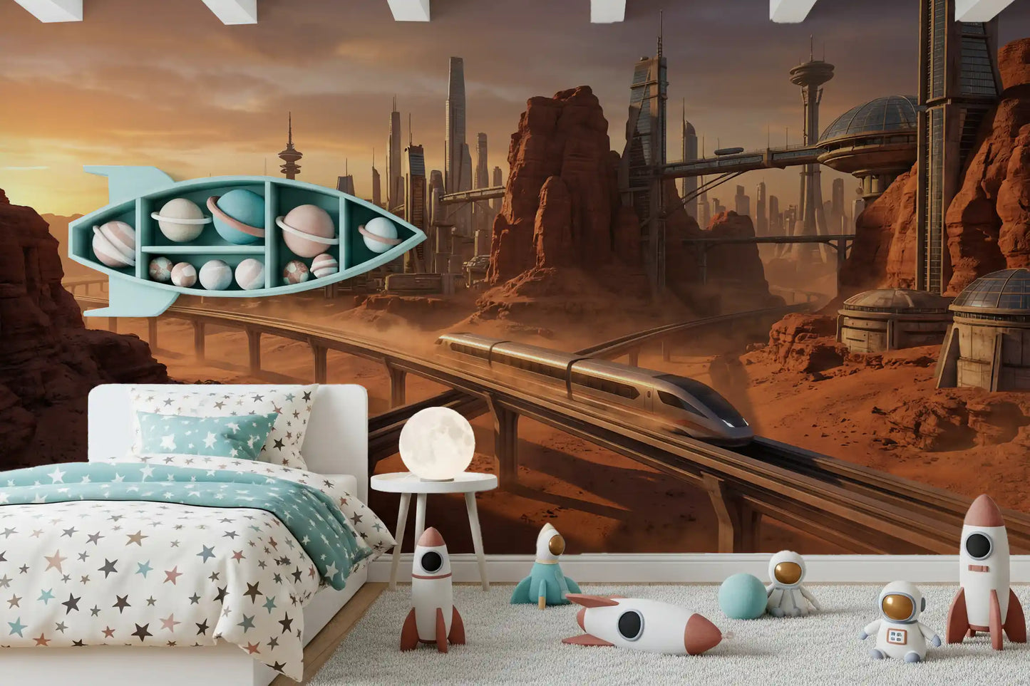 Martian Metropolis Wall Mural