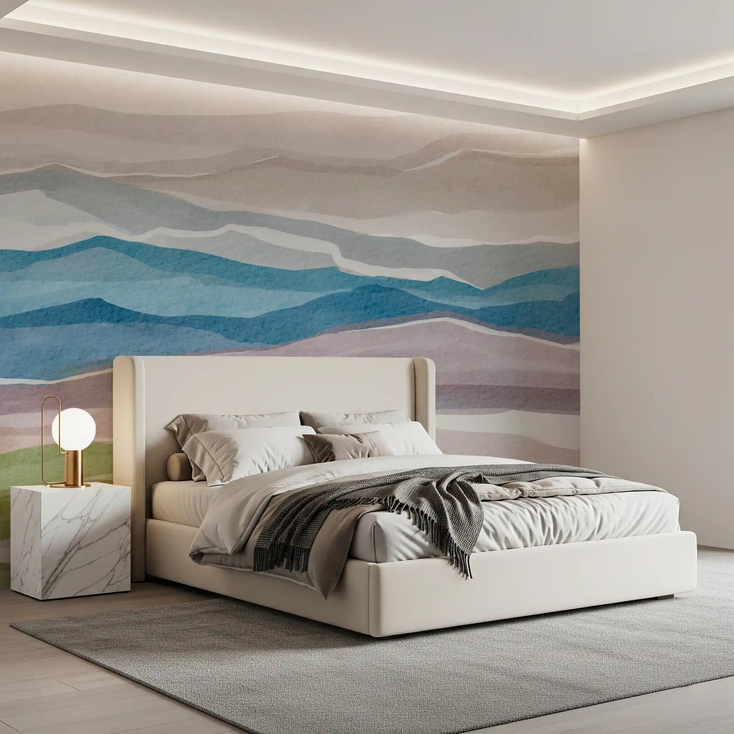 Serene Layered Horizons Wall Mural