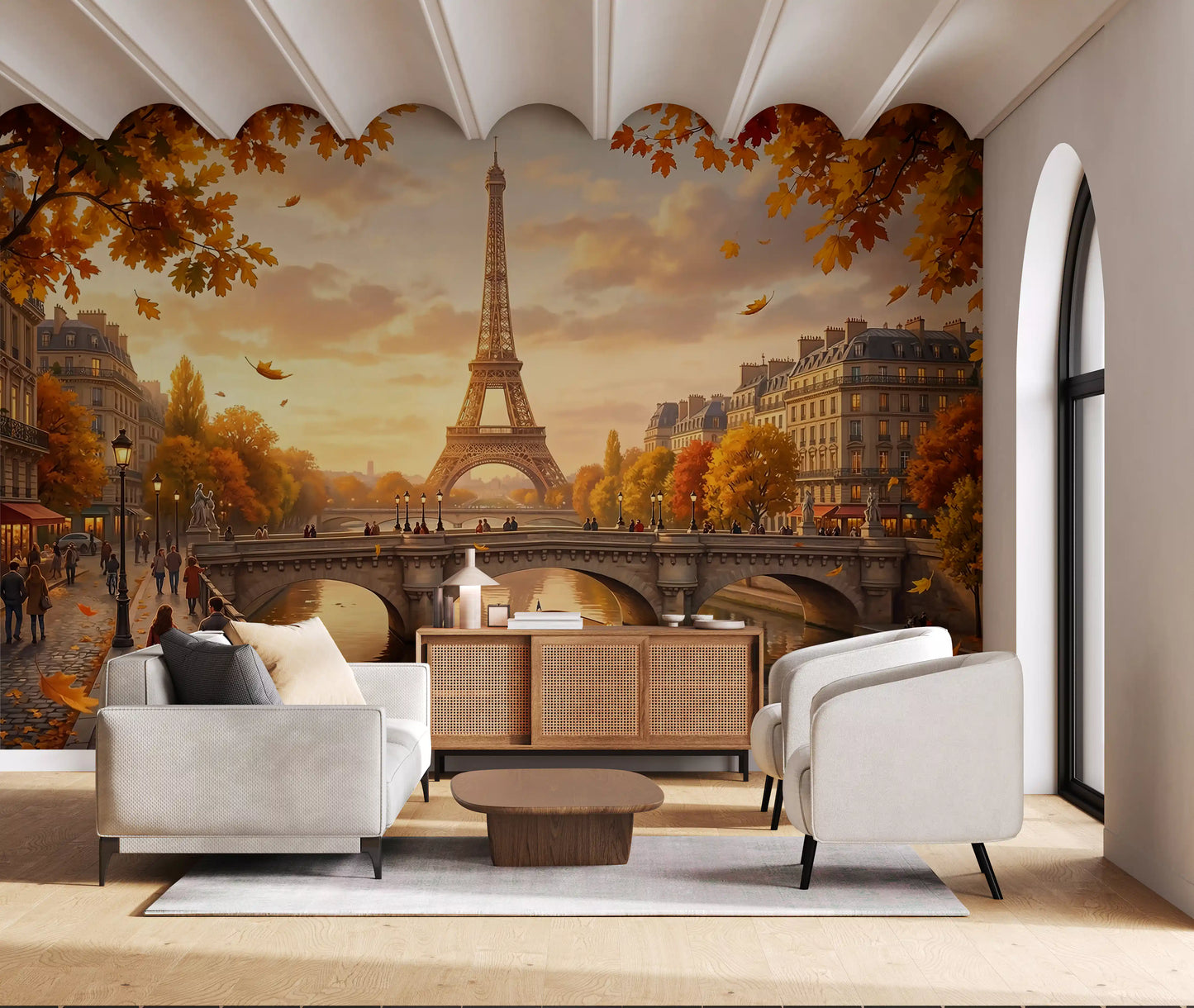 Parisian Autumn vibes Wall Mural