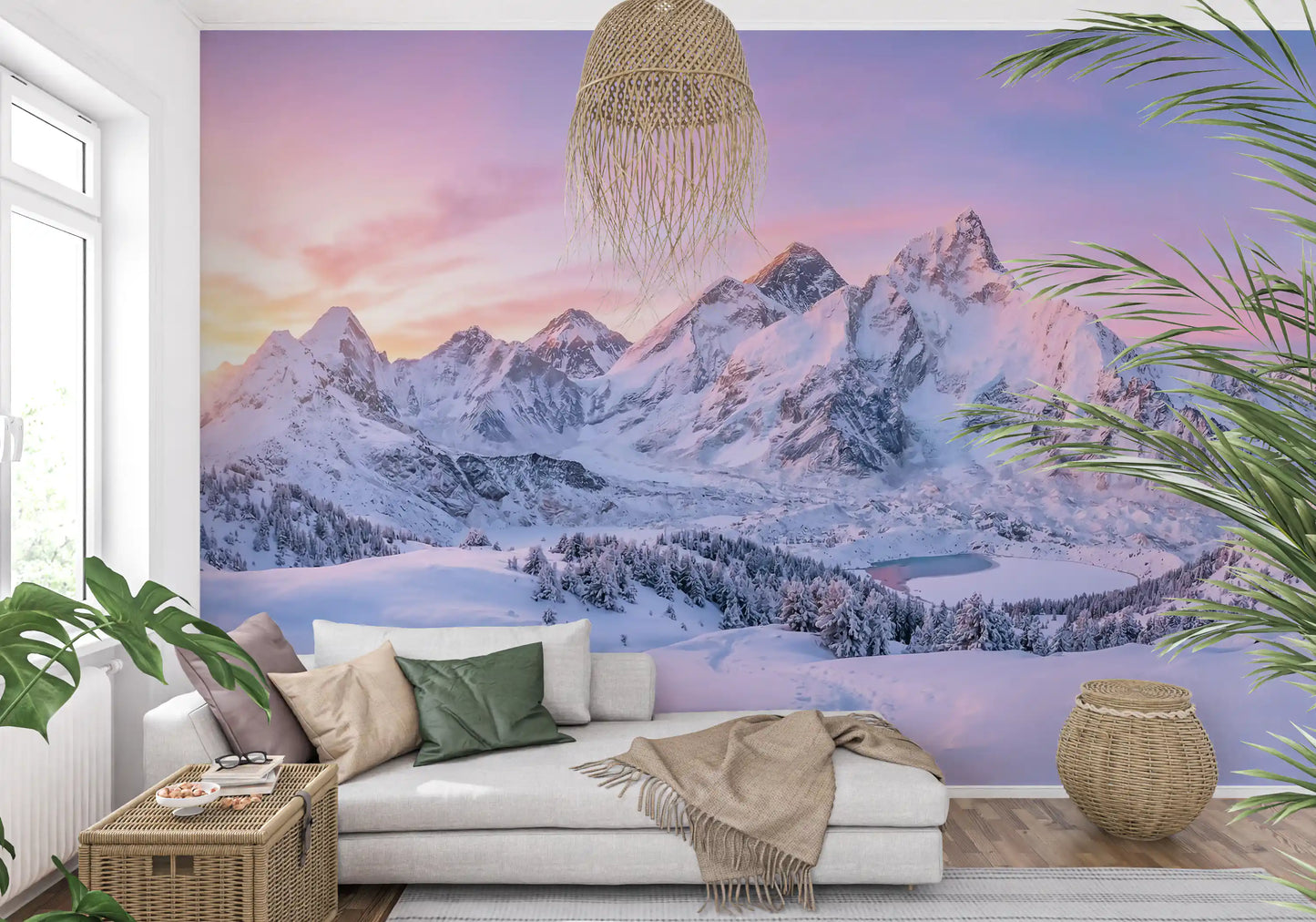 Alpenglow Peaks Panorama Wall Mural