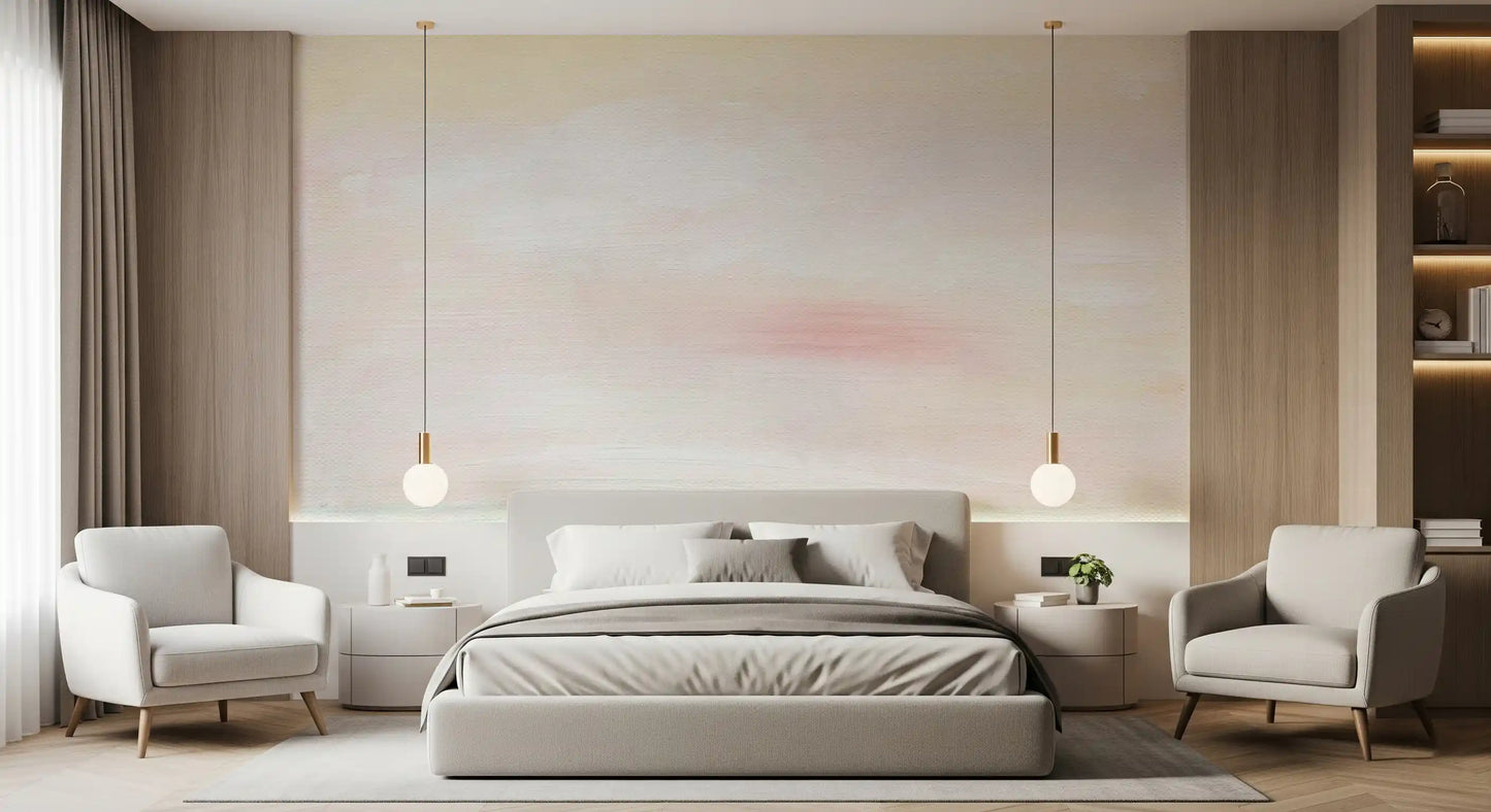 Soft Blush Landscape Wall Mural