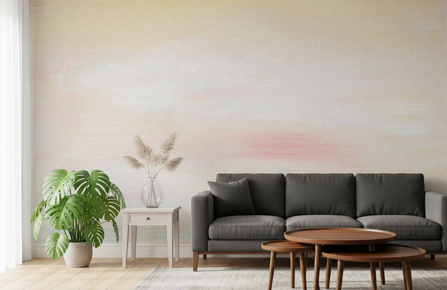 Soft Blush Landscape Wall Mural