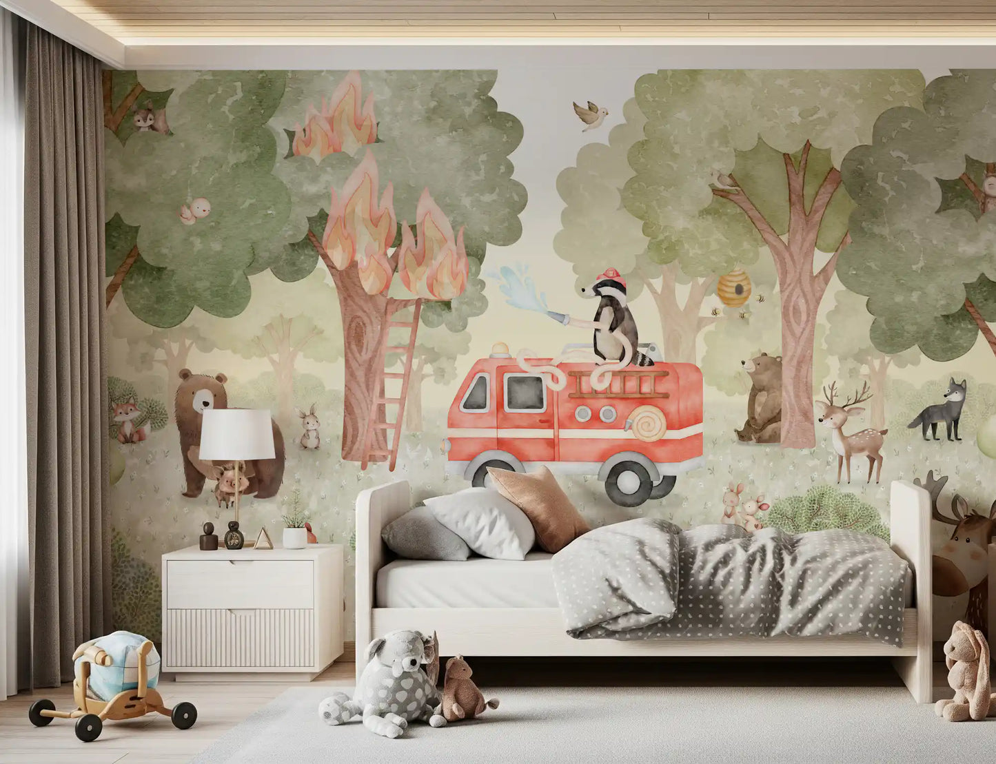 Forest Fire Fighter Wall Mural