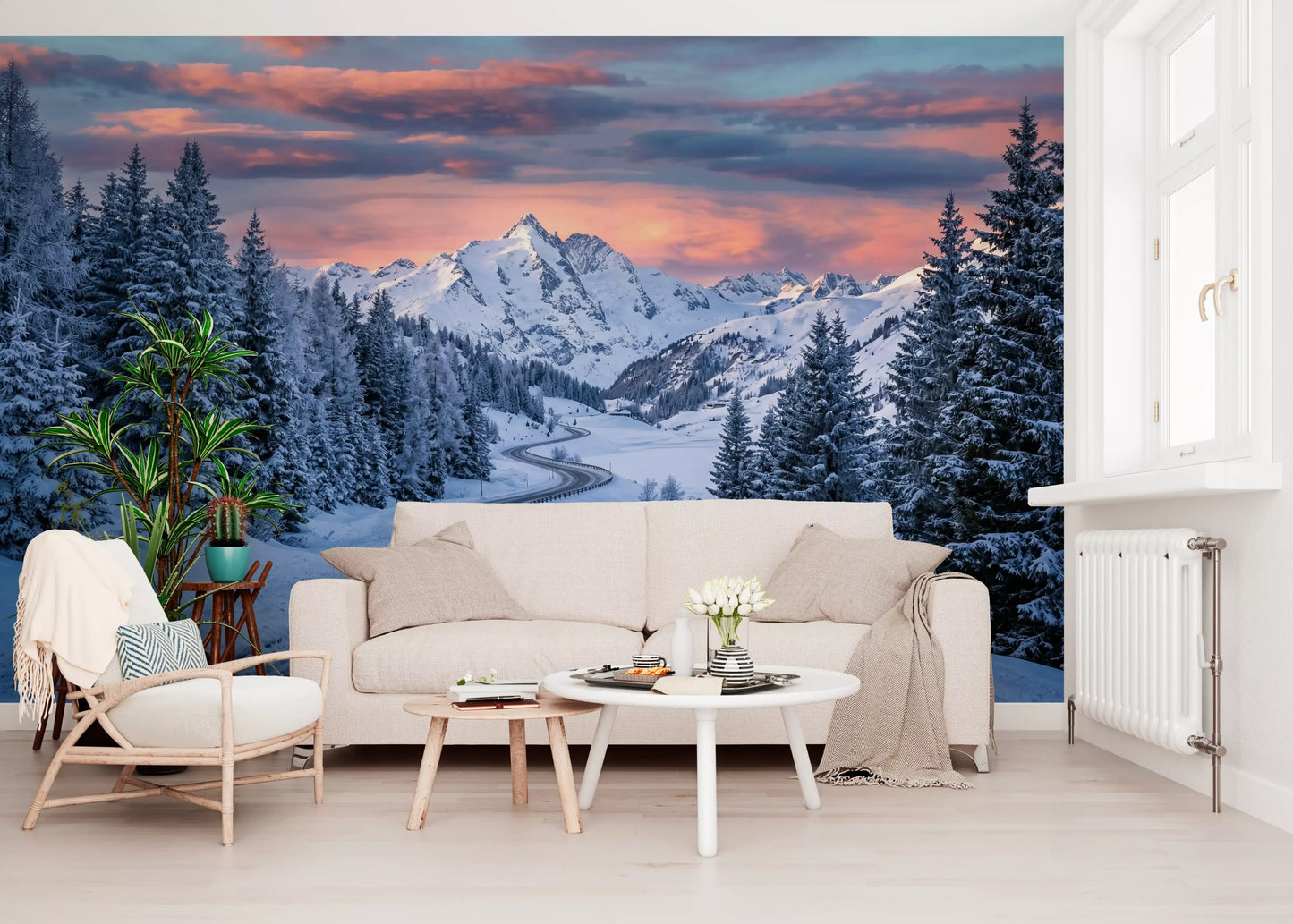 Alpine Road Sunset Dream Wall Mural
