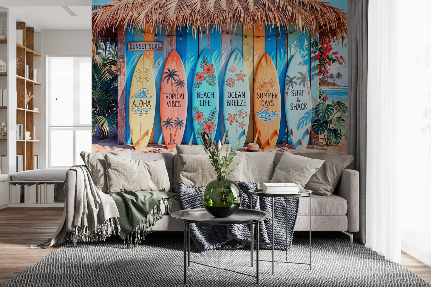 Tropical Surf Shack Dreams Wall Mural