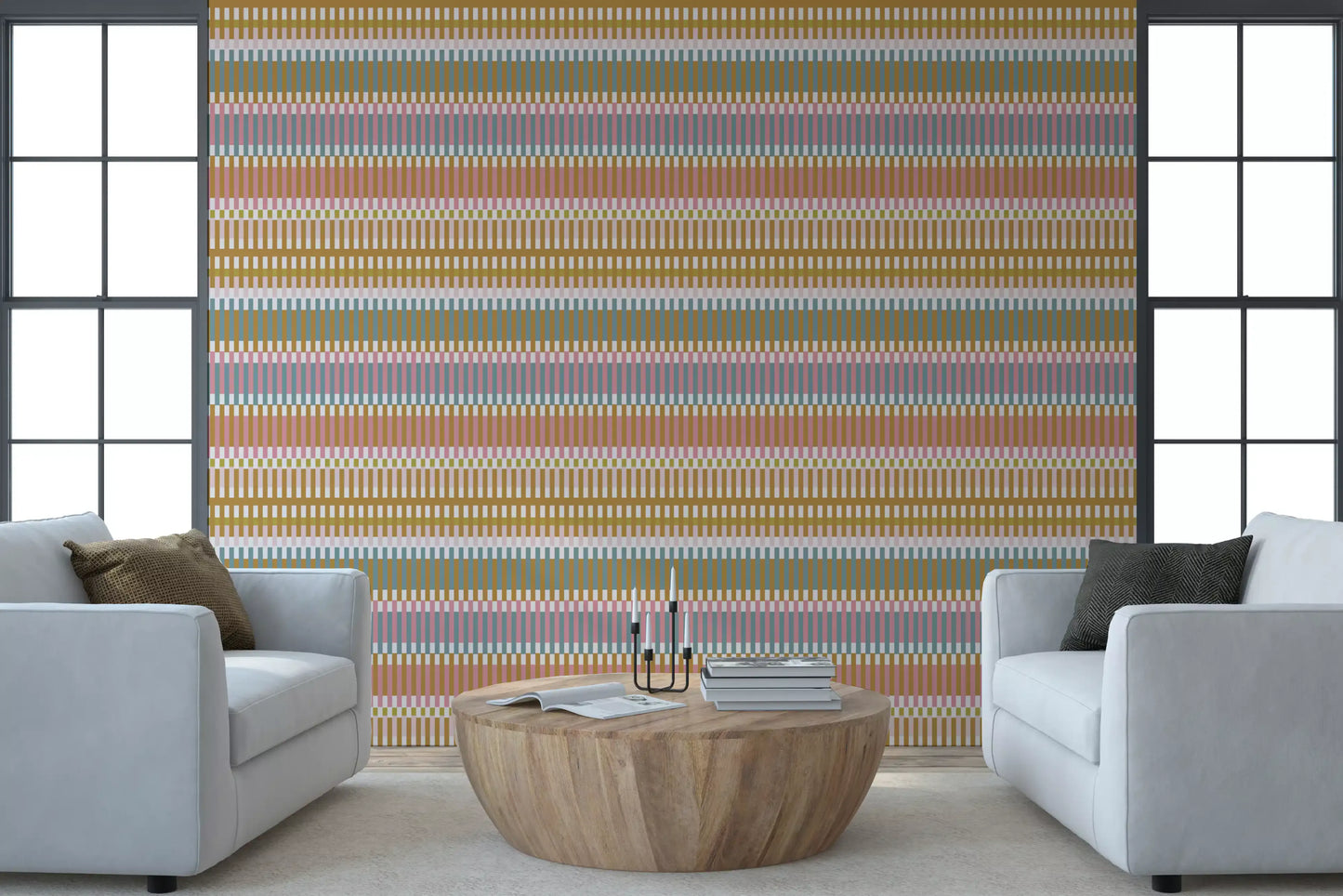 Retro Weave Blocks Wallpaper⁠