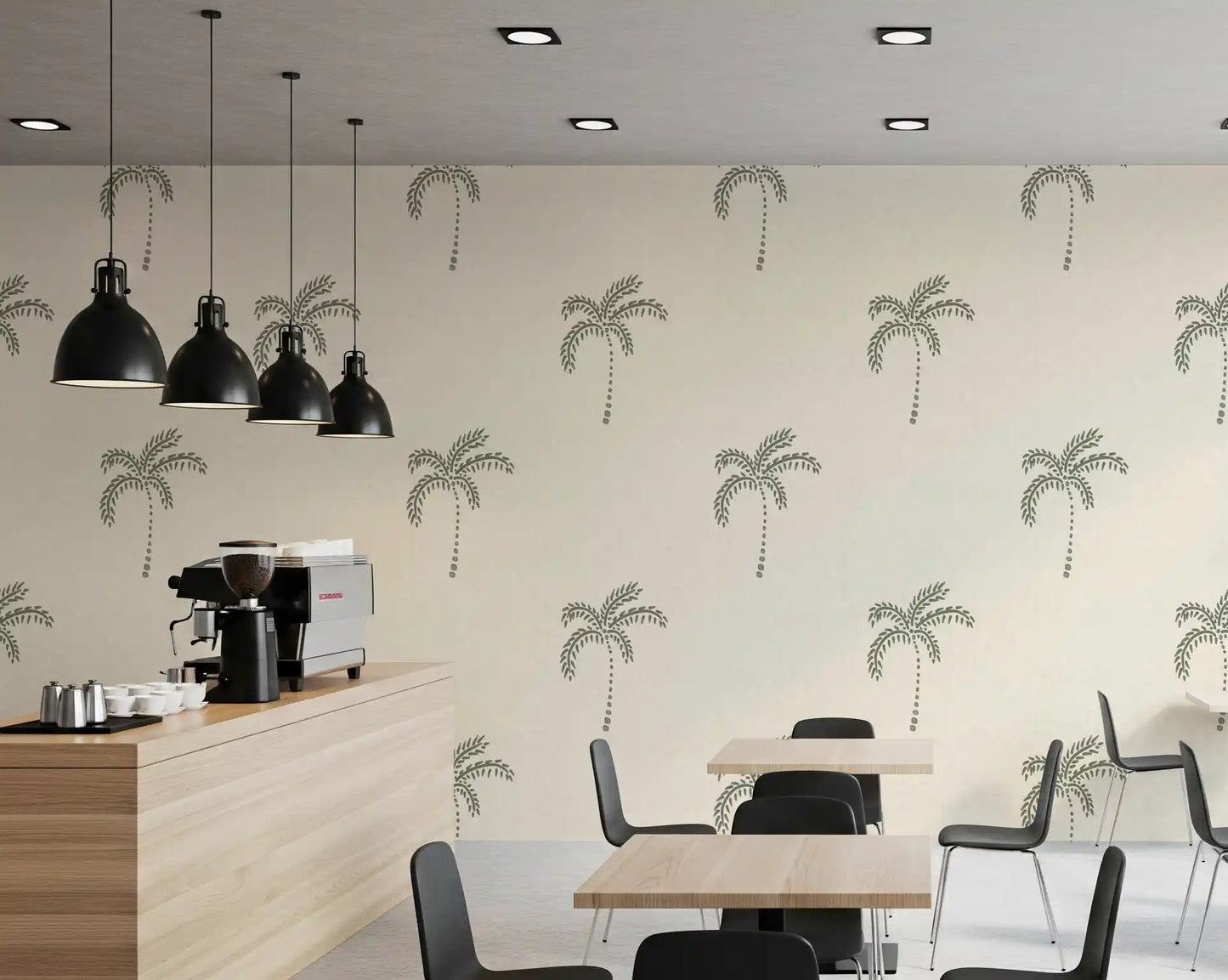 Beachy Boho Palm Oasis Wallpaper⁠