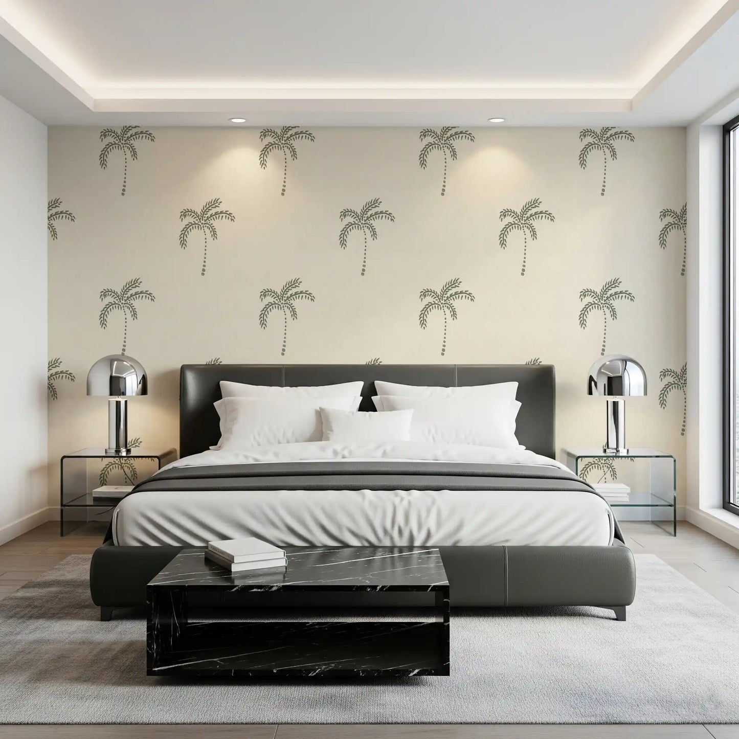 Beachy Boho Palm Oasis Wallpaper⁠