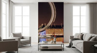 Living room London Eye night spin wall mural illuminated wheel scene, GD9704