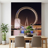 Dining Room area London Eye wall mural blue light river reflection, GD9704
