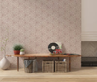 Made for Living room , this boho mudcloth triangle wallpaper fits the calm look.