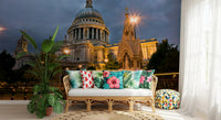 Deep navy clouds above St. Paul's Cathedral in the Evening Glow wall mural