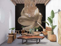 A single oversized tulip bloom centered on this sepia tone wall mural, GD9745