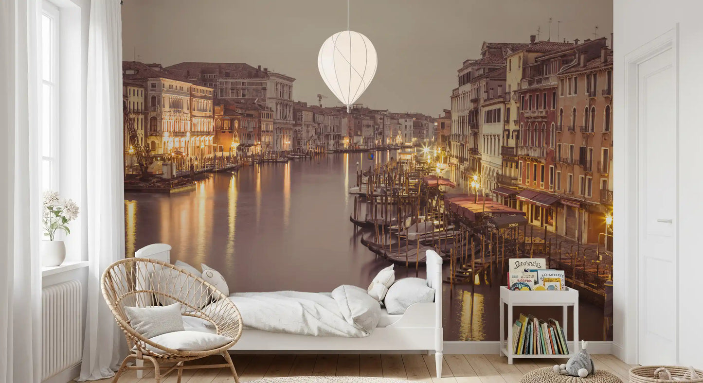 Venetian Grand Canal Glow Wall Mural