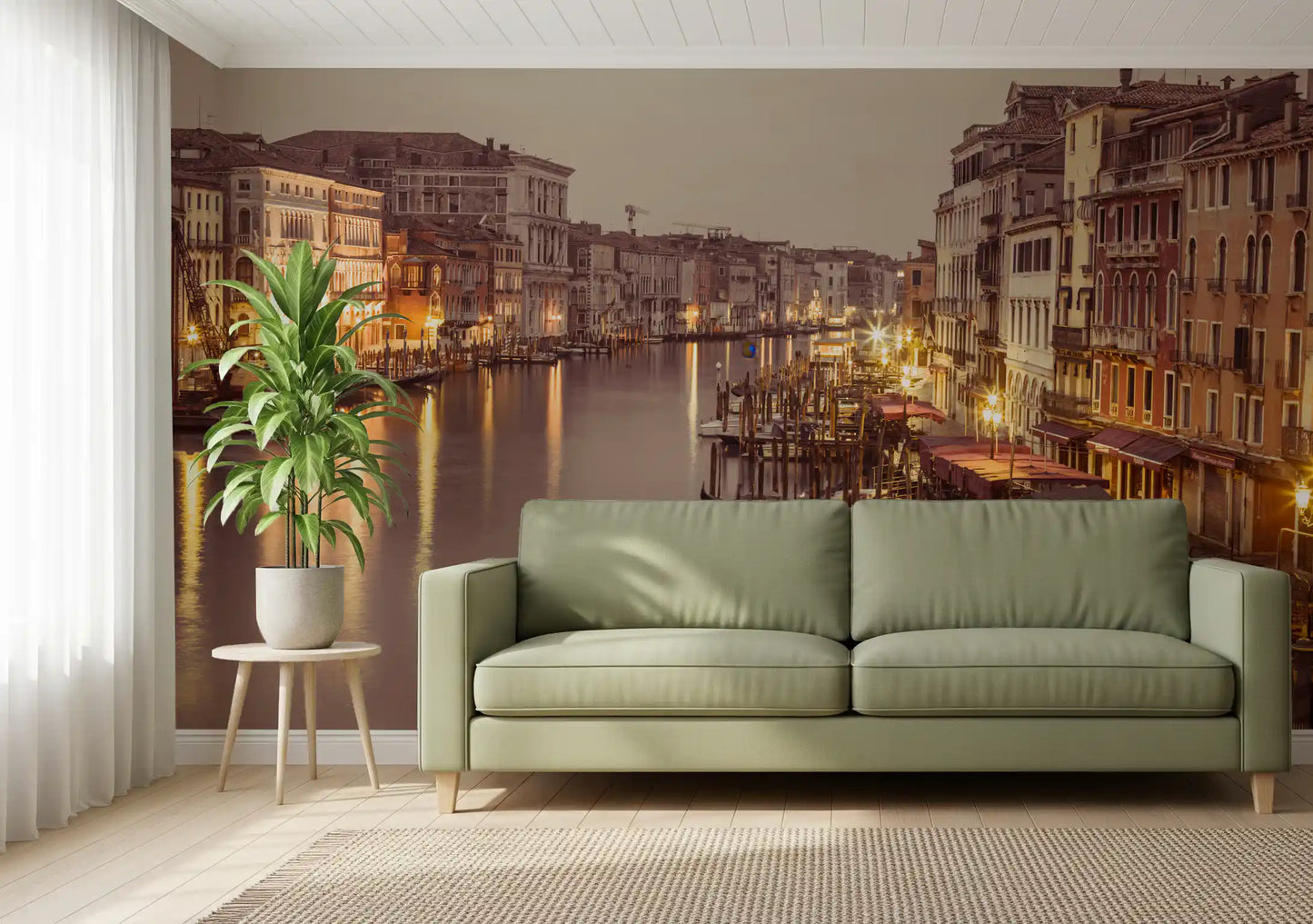Venetian Grand Canal Glow Wall Mural