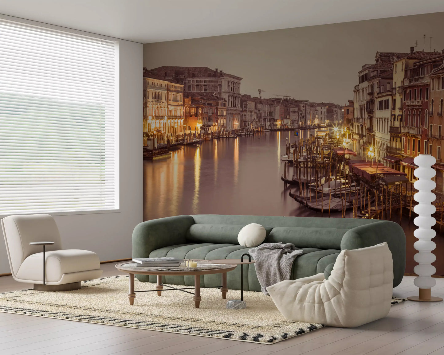 Venetian Grand Canal Glow Wall Mural