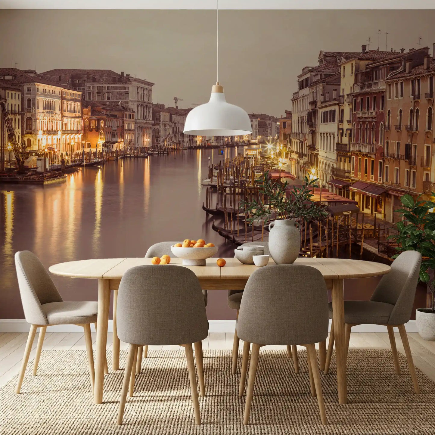 Venetian Grand Canal Glow Wall Mural