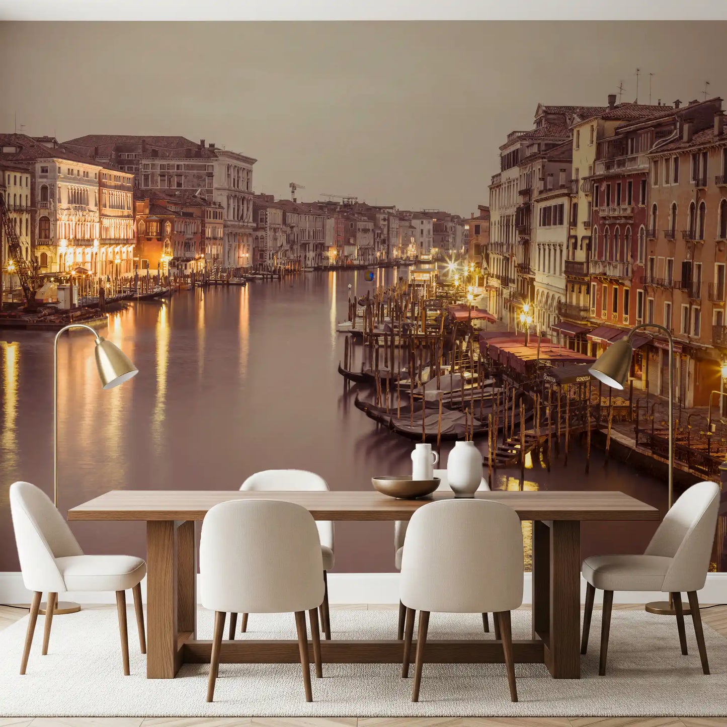 Venetian Grand Canal Glow Wall Mural