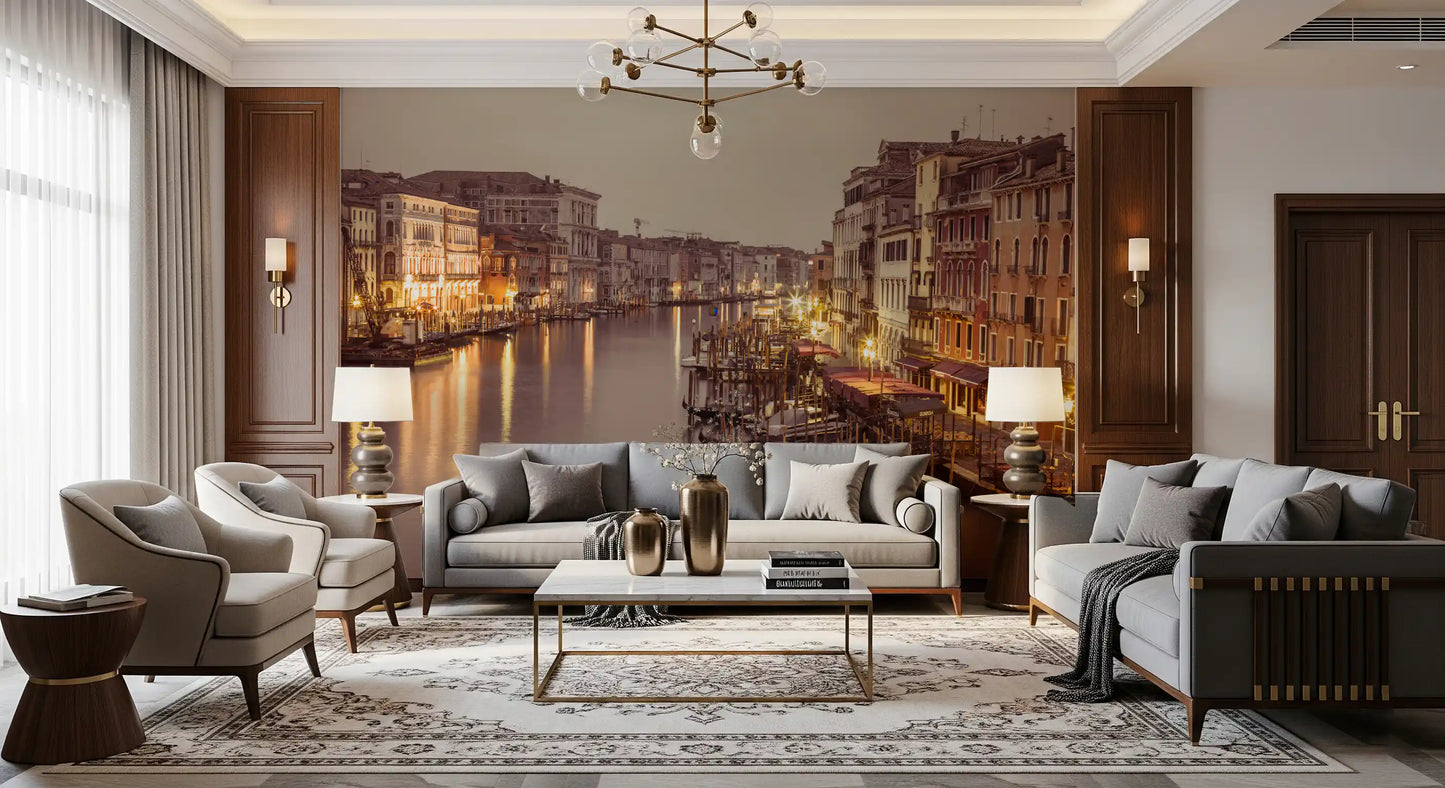 Venetian Grand Canal Glow Wall Mural
