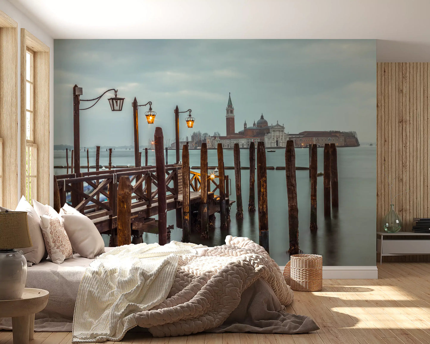 Venetian Twilight Pier Wall Mural