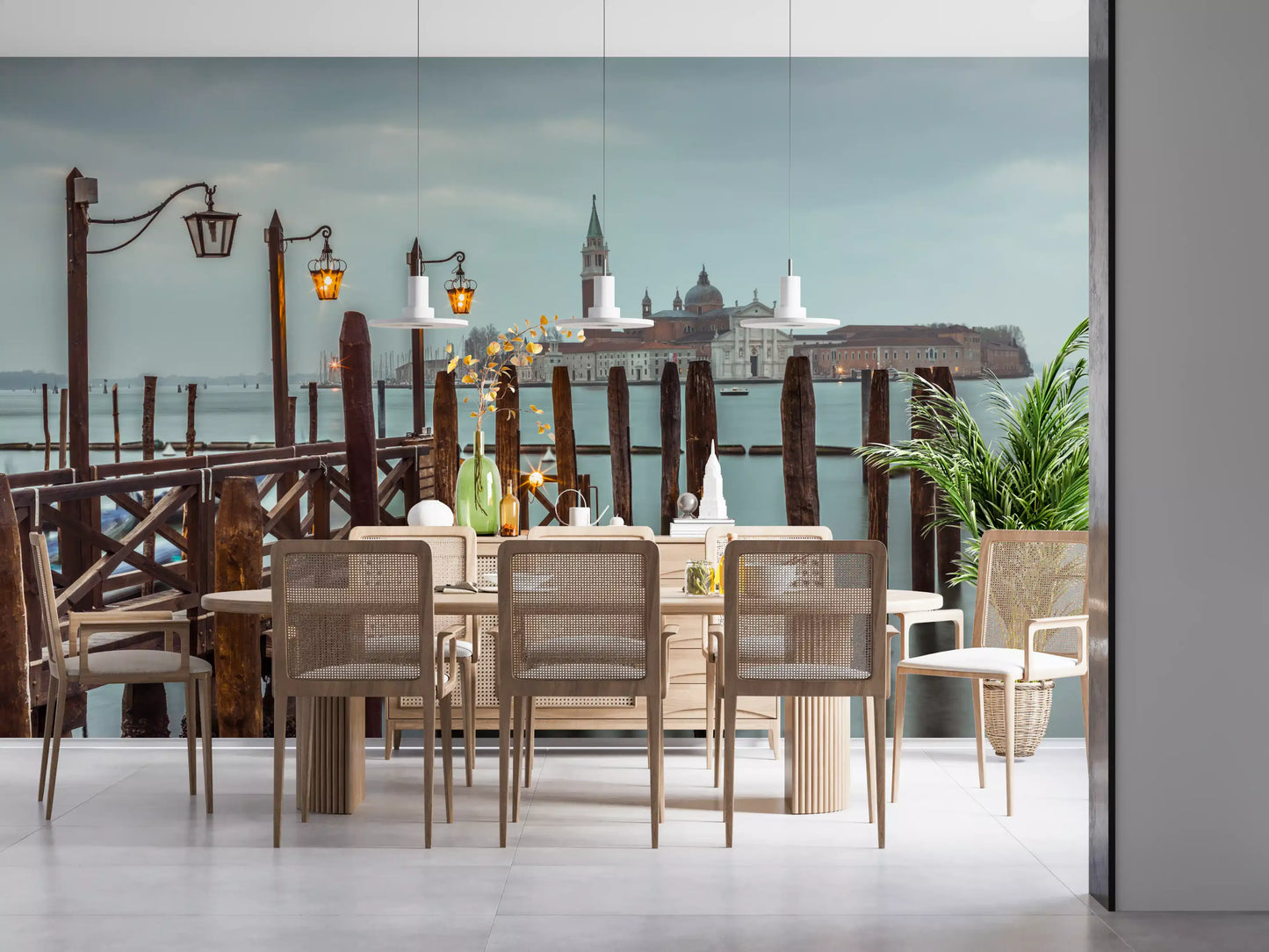 Venetian Twilight Pier Wall Mural