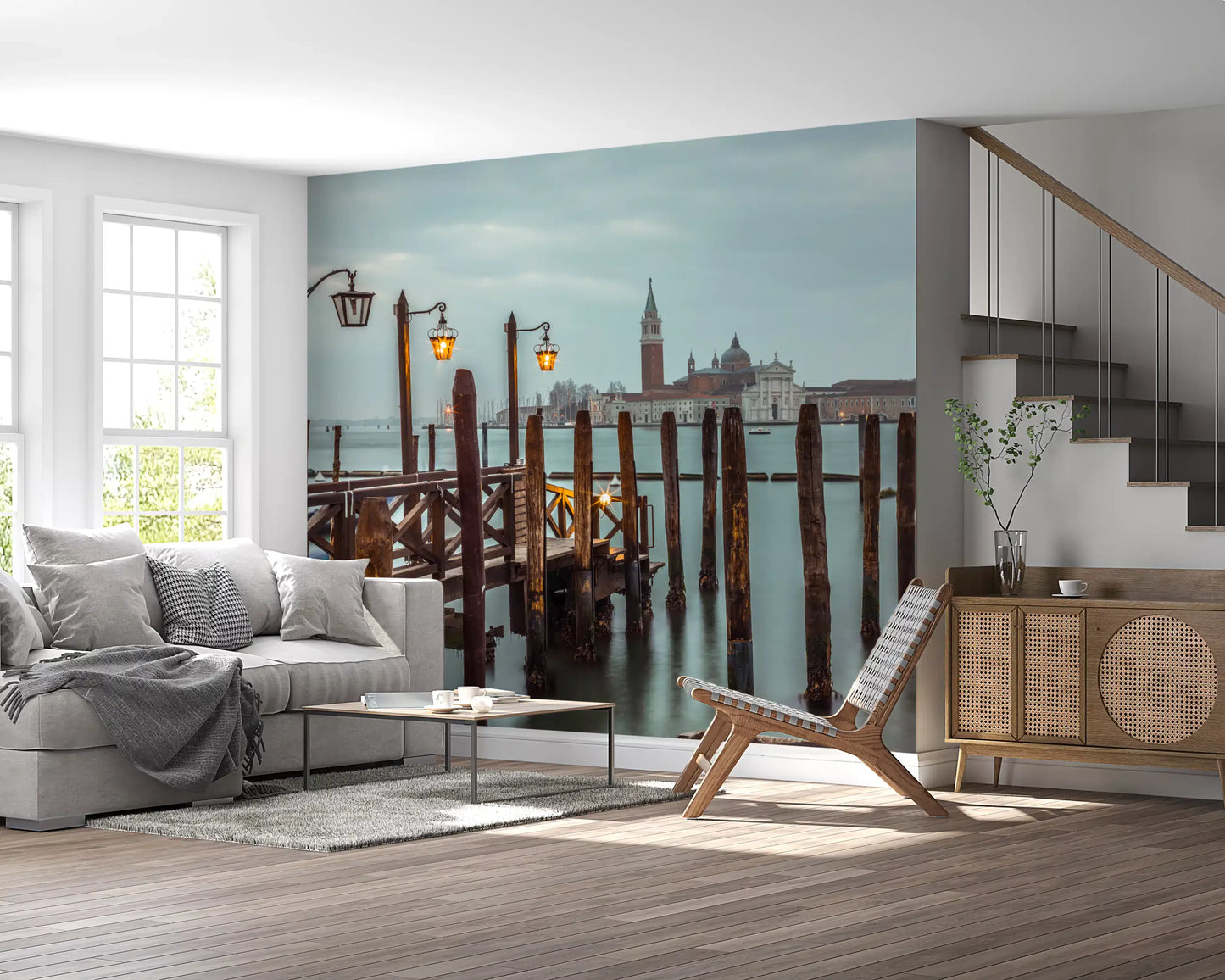 Venetian Twilight Pier Wall Mural