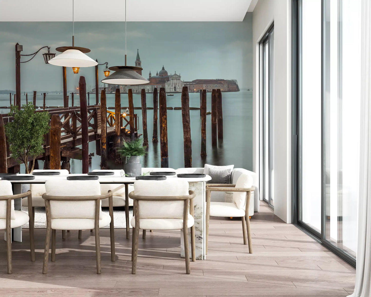 Venetian Twilight Pier Wall Mural