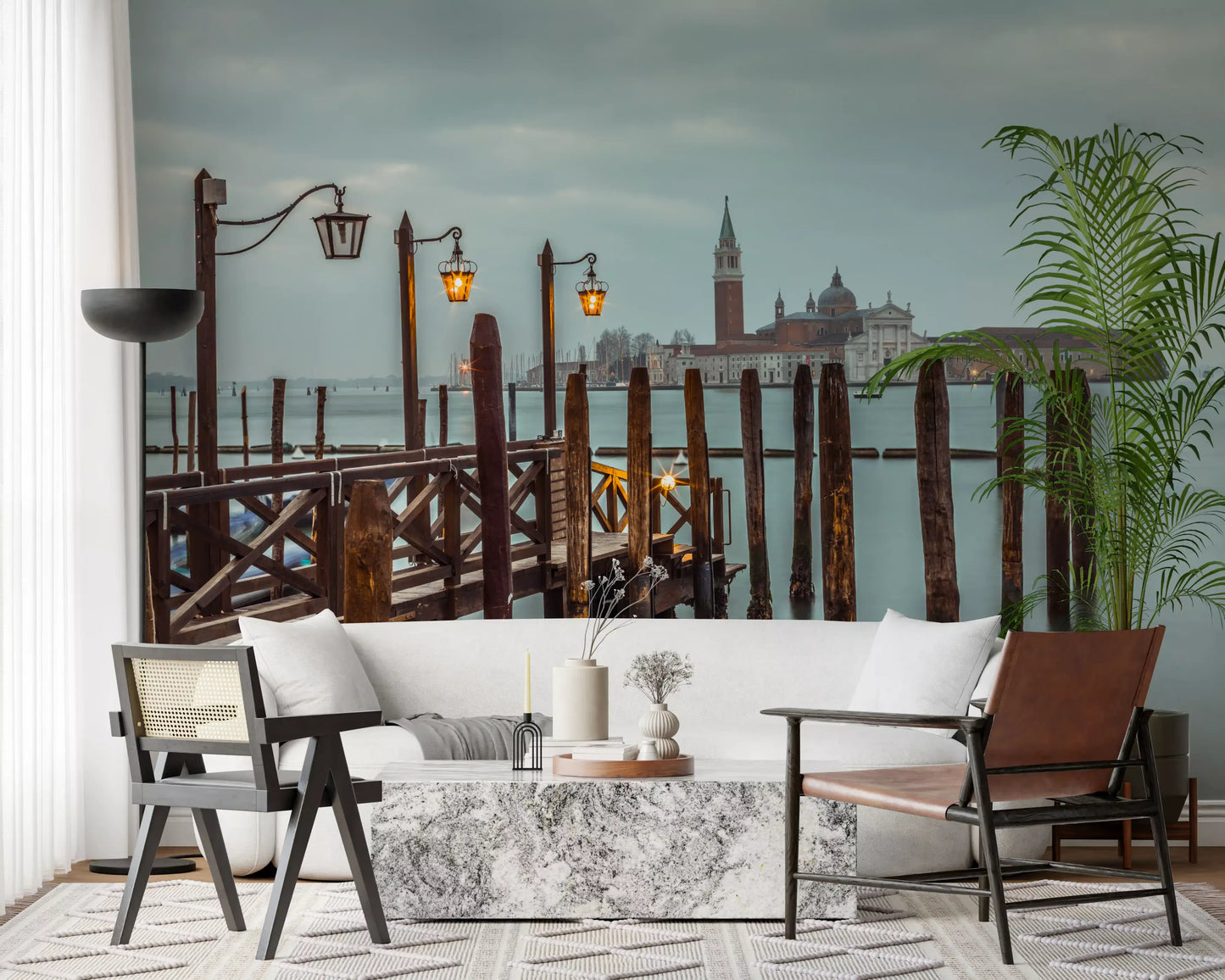 Venetian Twilight Pier Wall Mural