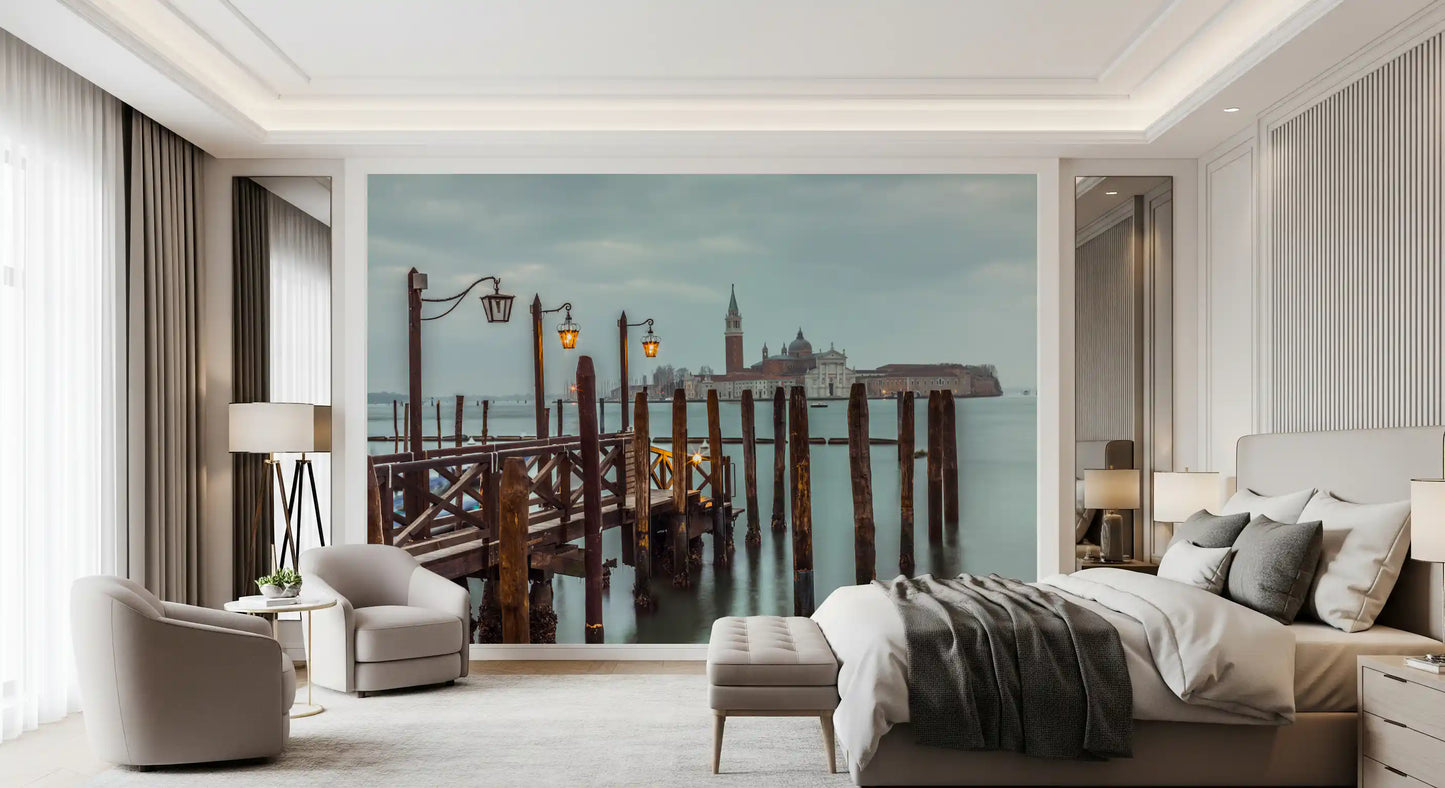 Venetian Twilight Pier Wall Mural