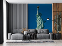 Full-height Statue of Liberty wall mural in a Living room 
