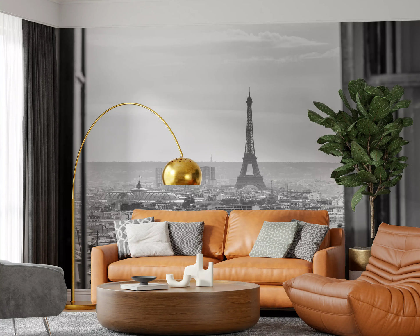 Parisian Window View Wall Mural