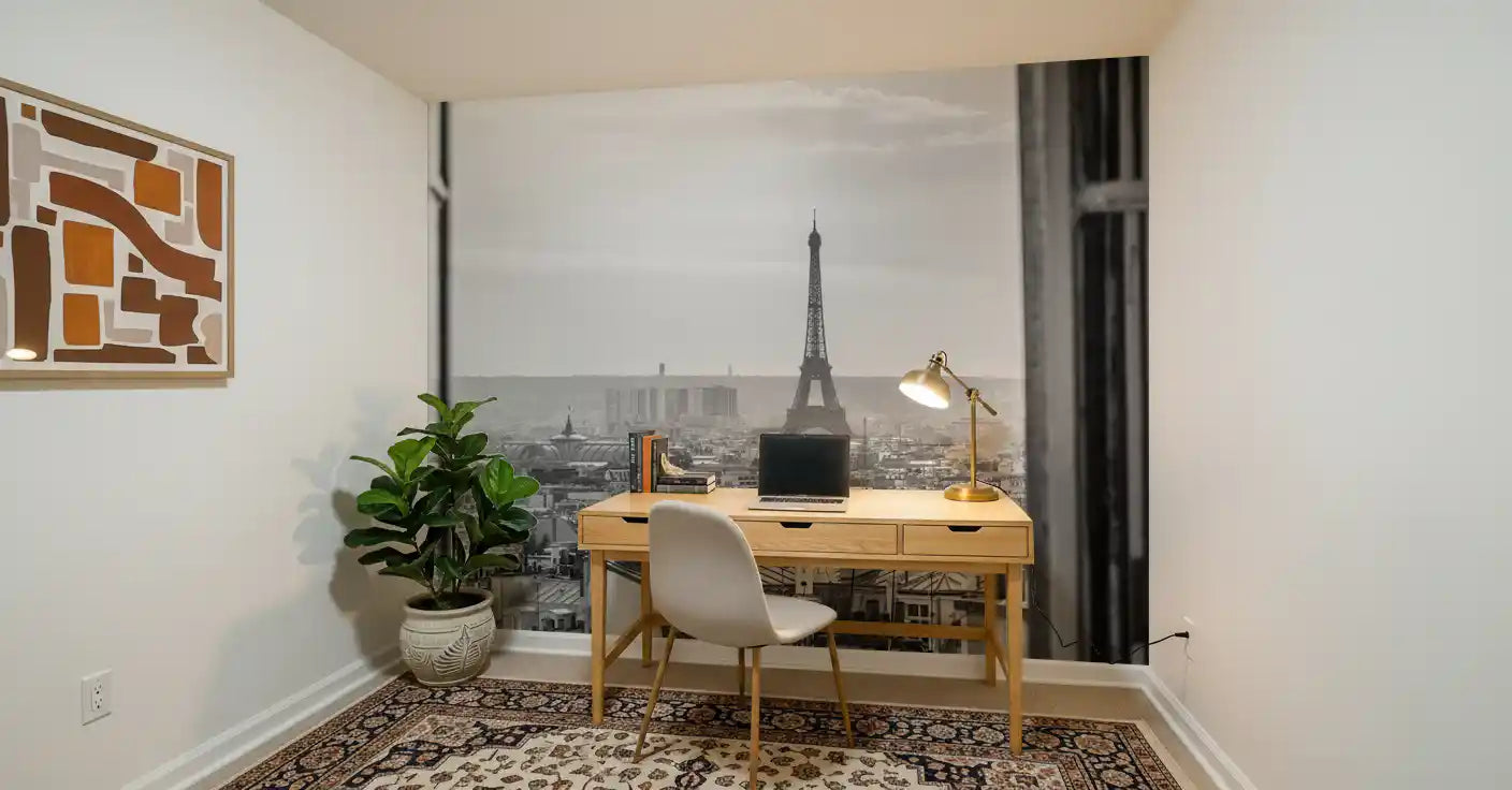 Parisian Window View Wall Mural