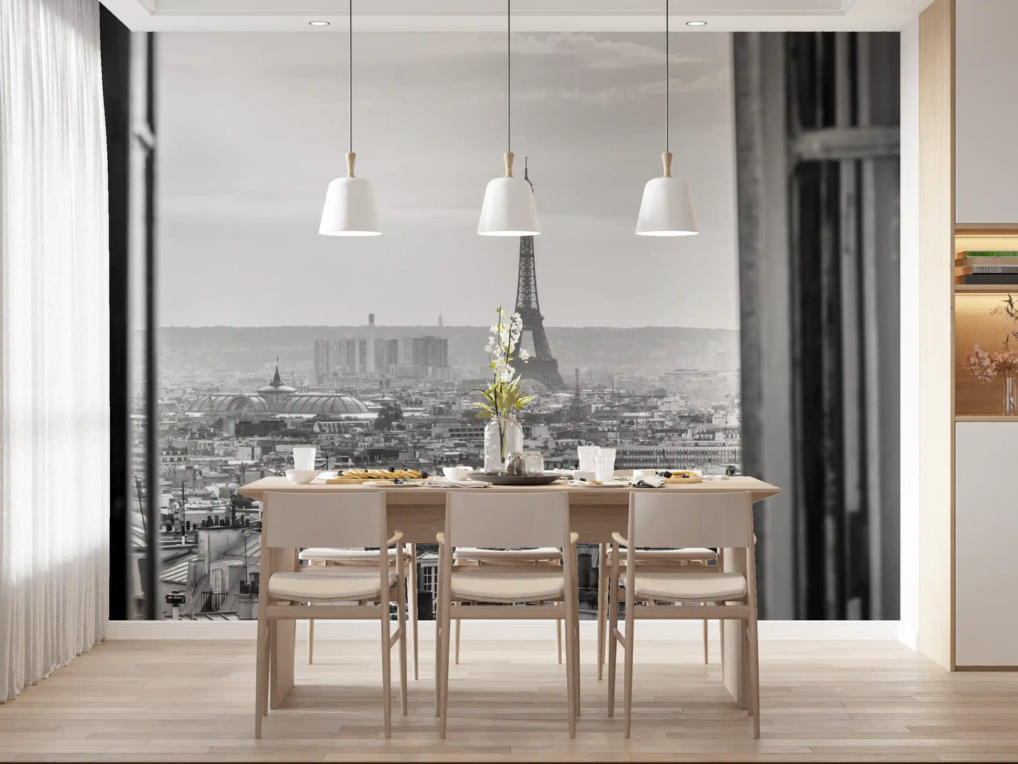 Parisian Window View Wall Mural