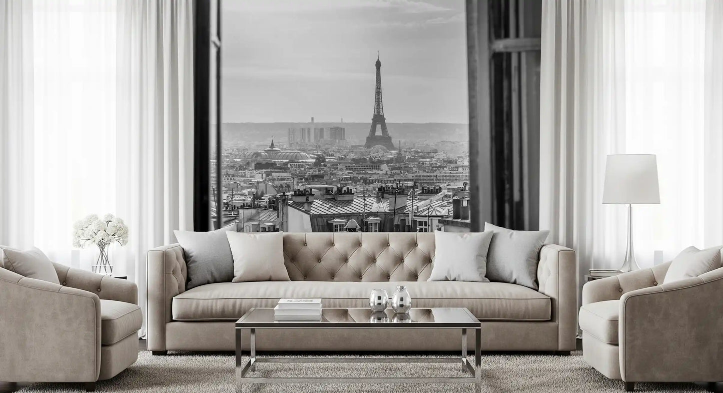 Parisian Window View Wall Mural