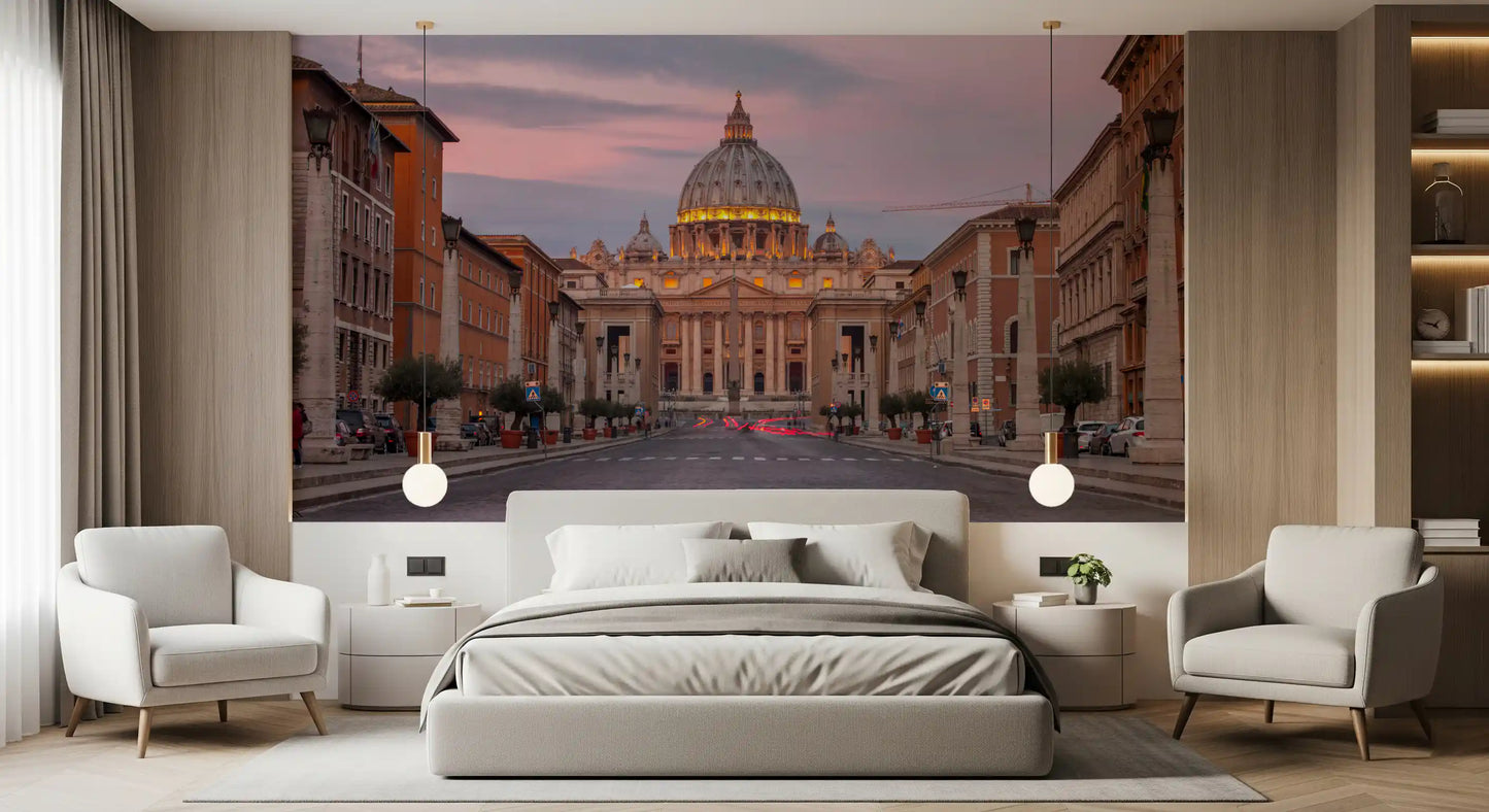 St. Peter's Basilica: Twilight Grandeur Wall Mural