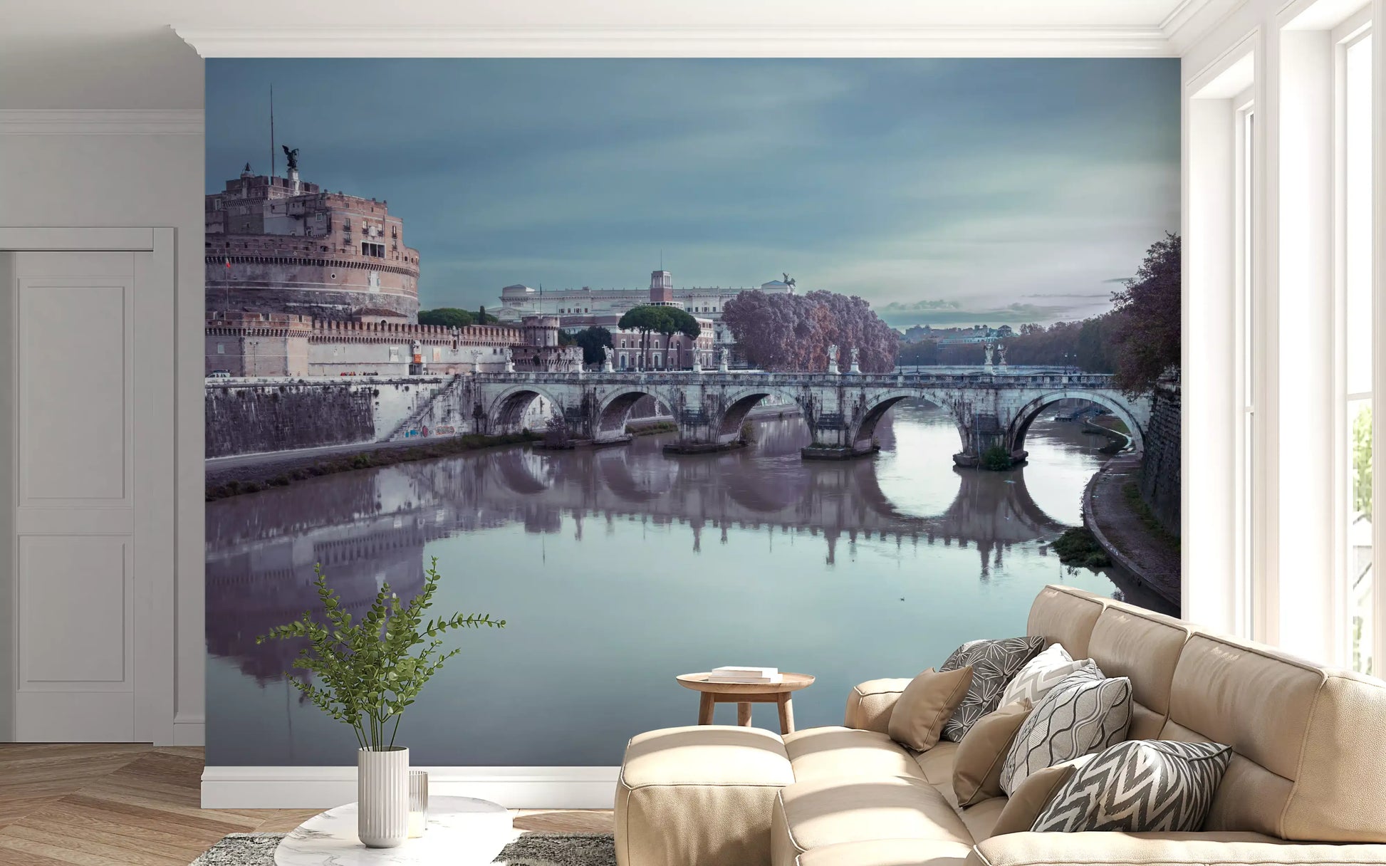 Roman Reflection: Castel Sant'Angelo's Grandeur Wall Mural