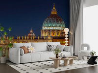 Vatican Night: Illuminated Majesty Wall Mural