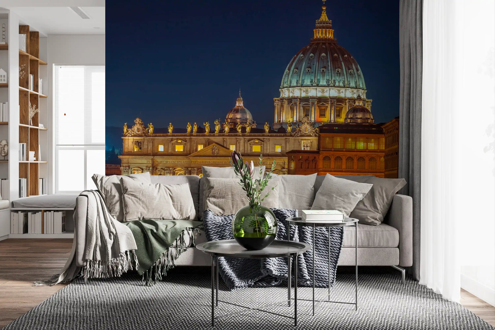 Vatican Night: Illuminated Majesty Wall Mural