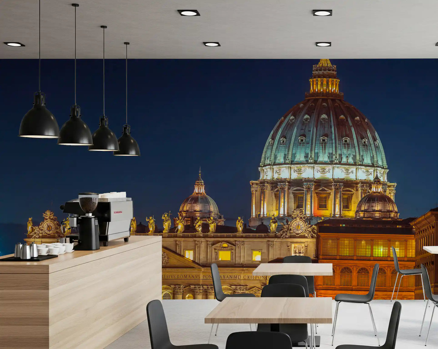 Vatican Night: Illuminated Majesty Wall Mural