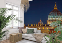 Vatican Night: Illuminated Majesty Wall Mural