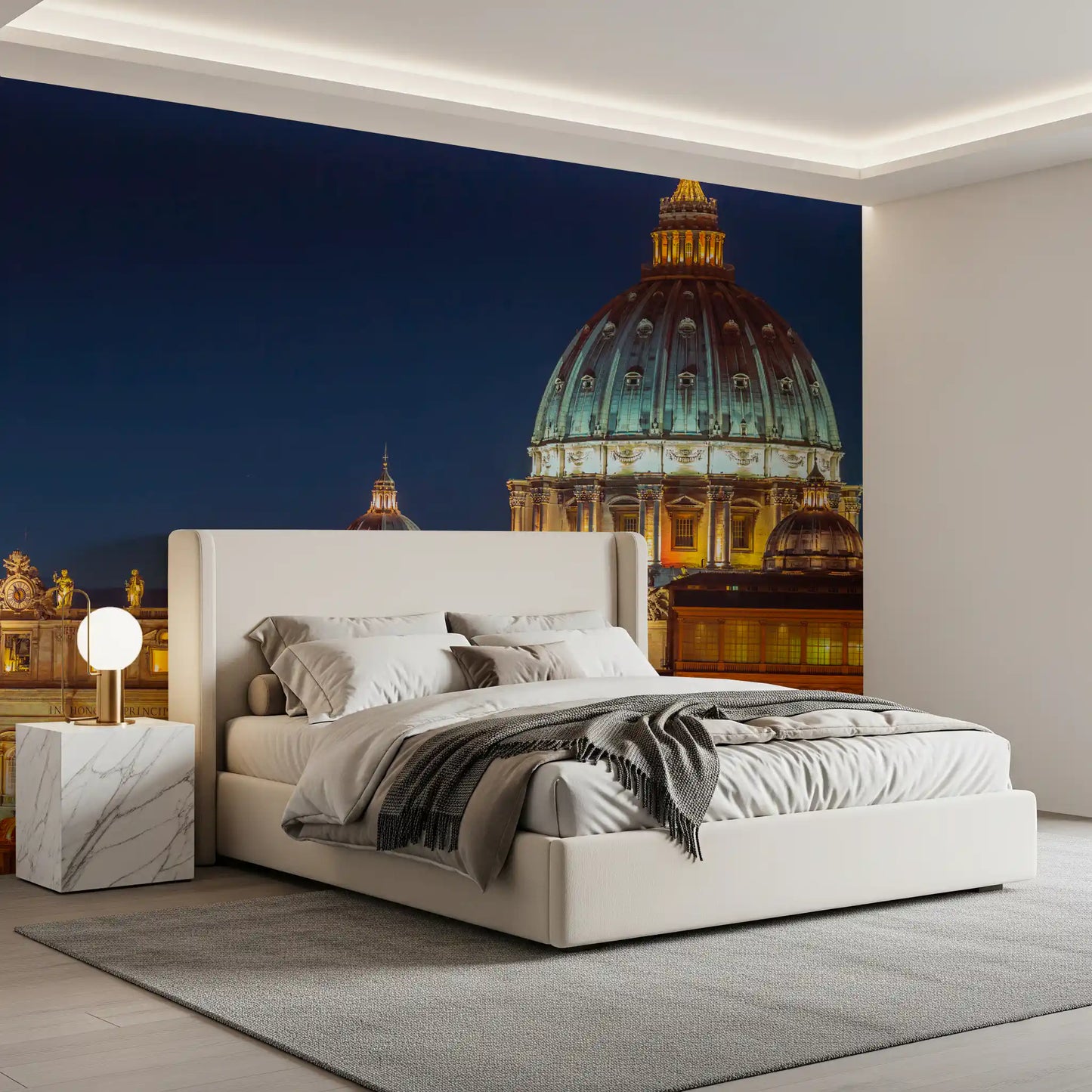 Vatican Night: Illuminated Majesty Wall Mural