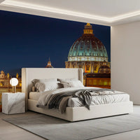 Vatican Night: Illuminated Majesty Wall Mural