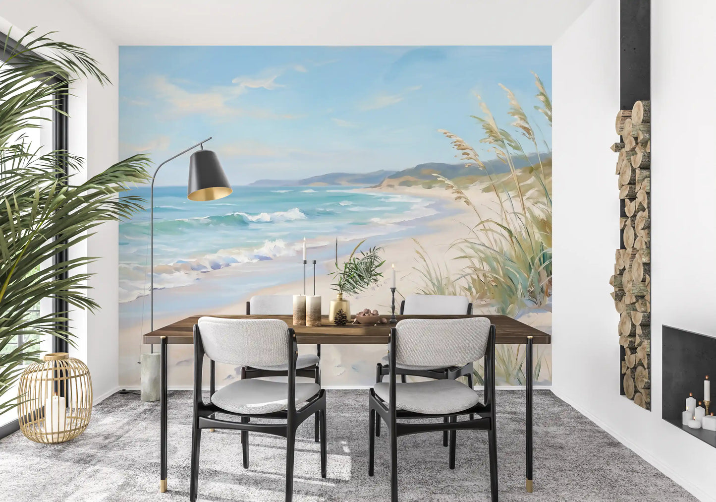 Serene Coastal Canvas Wall Mural