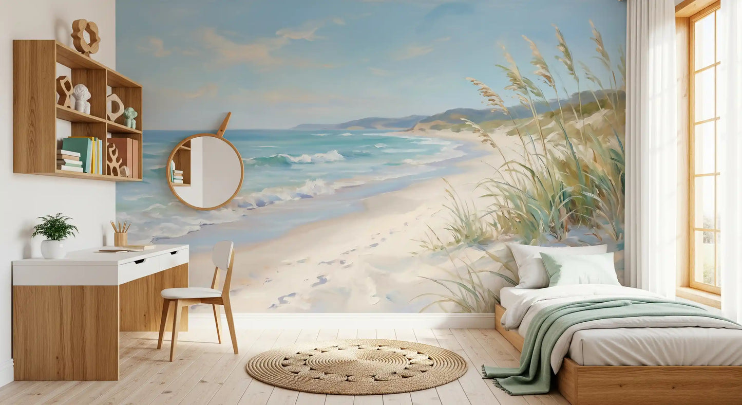 Serene Coastal Canvas Wall Mural