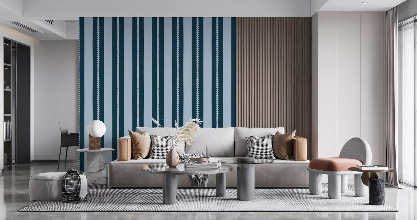 Scallop & Dot Vertical Harmony Wallpaper⁠