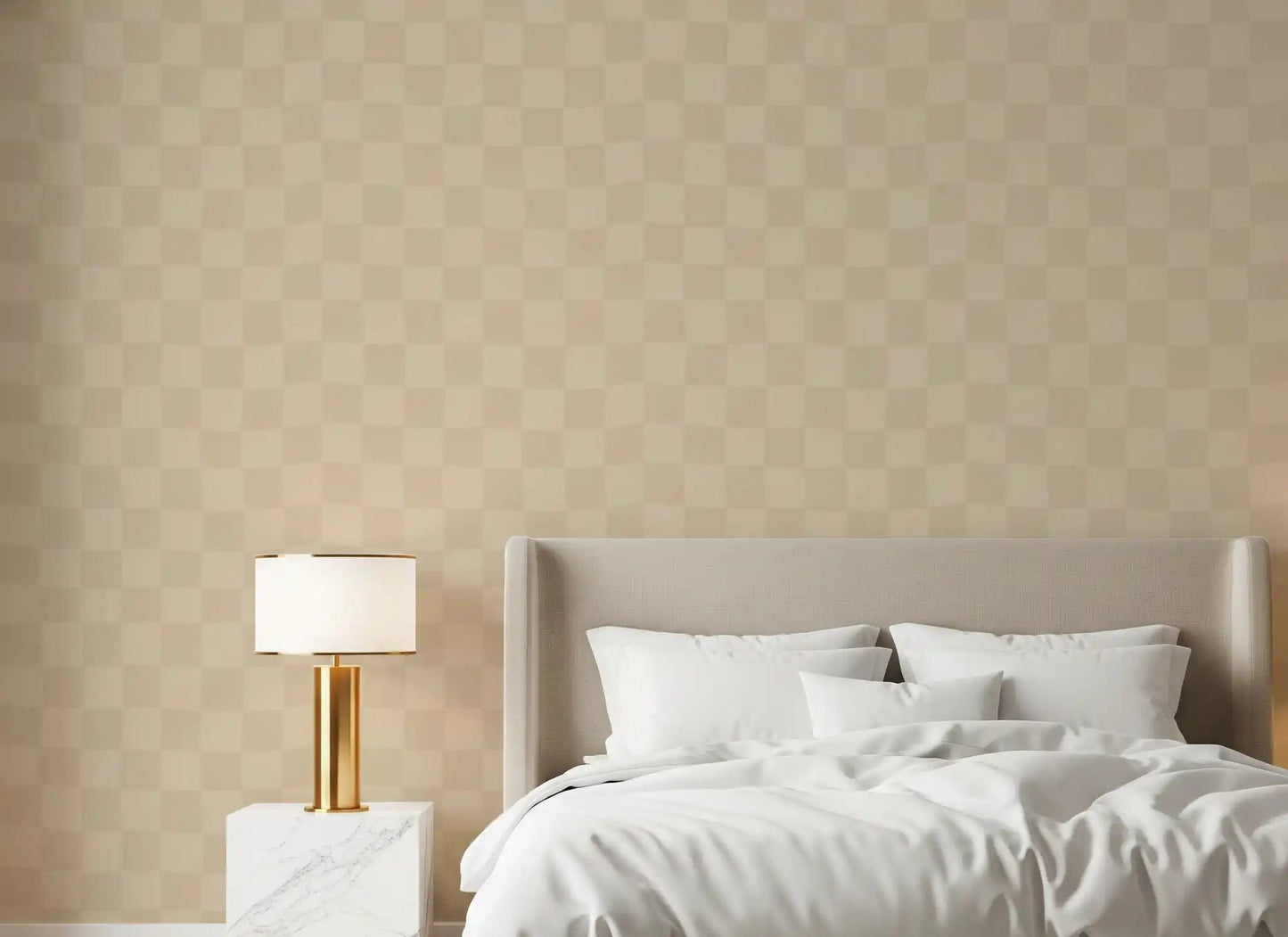 Wavy beige checks wallpaper covering for bedroom feature wall., GD9805