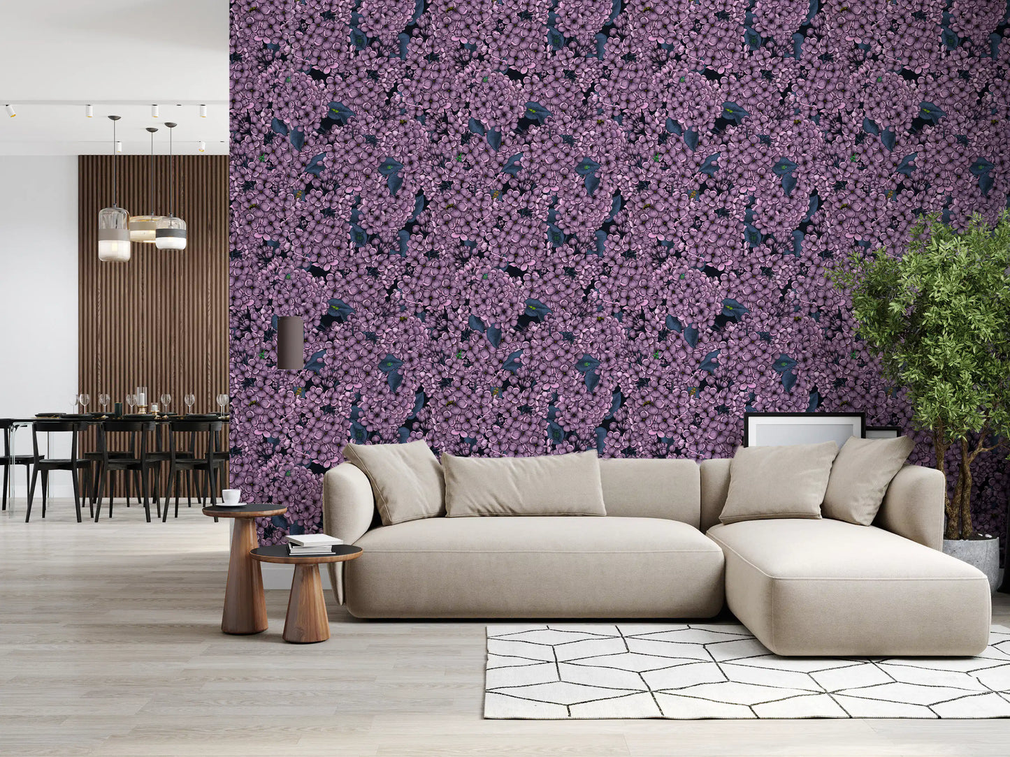 Violet Lilac garden Wallpaper⁠